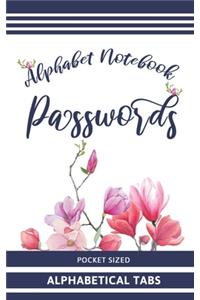 Alphabet Password Notebook