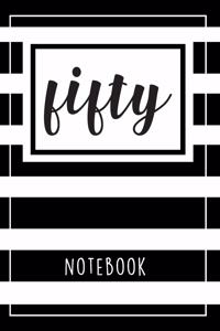 Black And White Striped Notebook