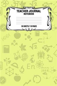 Teacher Journal Notebook 55 Sheets/110 Pages