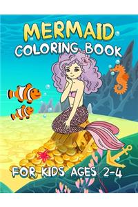 Mermaid Coloring Book for Kids Ages 2-4