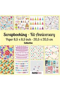 Scrapbooking Kit Anniversary Paper 8,5 x 8,5 inch - 20 x 20 cm