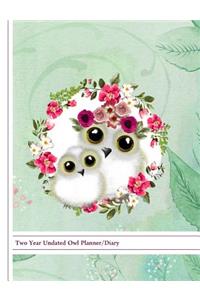 Two Year Undated Owl Planner/Diary