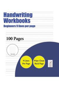 Handwriting Workbooks (Beginners 9 lines per page)