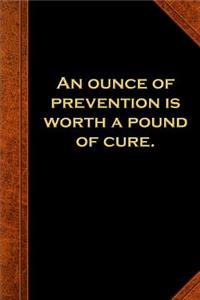 2019 Daily Planner Ben Franklin Quote Ounce Prevention Vintage Style