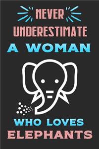 Never Underestimate a Woman Who Loves Elephants