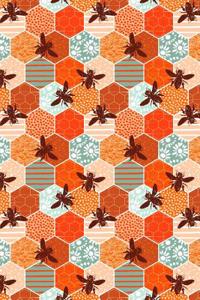 Bullet Journal Notebook Honey Bees Pattern 3