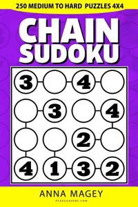 250 Medium to Hard Chain Sudoku Puzzles 4x4