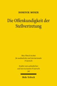 Die Offenkundigkeit der Stellvertretung