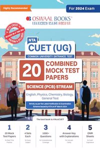 Oswaal NTA CUET (UG) Combined Mock Test Papers PCB (English, Physics, Chemistry, Biology, General Test) For 2024 Exam