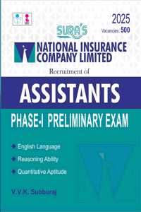 SURA`S NICL Assistants Phase-I Preliminary Exam Book Guide in English Medium 2025