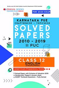 Oswaal Karnataka PUE Solved Papers II PUC English Book Chapterwise & Topicwise (For March 2020 Exam)