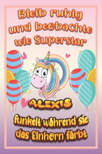 Bleib ruhig und beobachte wie Superstar Alexis funkelt während sie das Einhorn färbt