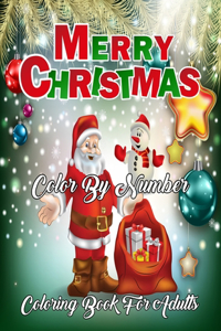 Merry Christmas Color By Number Coloring Book For Adults