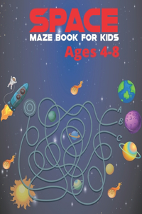 Space maze book for kids ages 4-8
