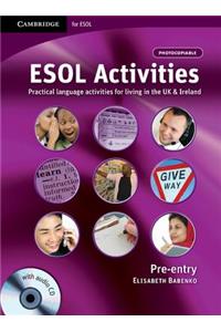 ESOL Activities Pre-entry with Audio CD