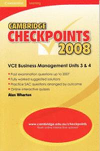 Cambridge Checkpoints VCE Business Management Units 3 and 4 2008