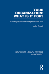 Your Organization: What Is It For?