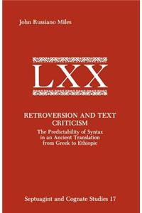 Retroversion and Text Criticism