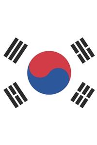 South Korea Travel Journal - South Korea Flag Notebook - South Korean Flag Book