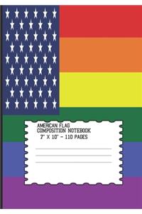 American Flag Composition Notebook
