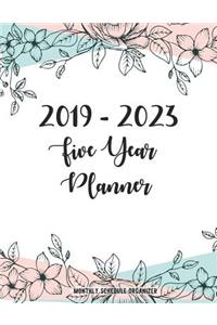 2019-2023 Five Year Planner Monthly Schedule Organizer