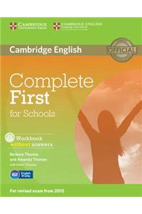 Complete First for Schools Workbook without Answers with Audio CD