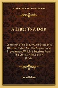 A Letter To A Deist