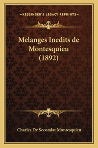 Melanges Inedits de Montesquieu (1892)