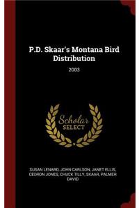 P.D. Skaar's Montana Bird Distribution