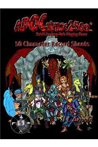 APOCalypse 2500 50 Character Record Sheets