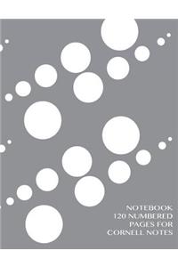 Notebook 120 numbered pages for Cornell Notes