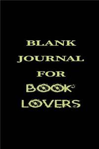 Blank Journal For Book Lovers