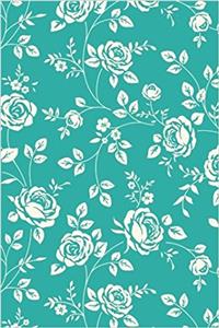 Vintage Turquoise and Creams Roses Journal