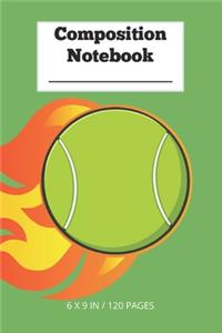 Composition Notebook - Flaming Tennis Ball