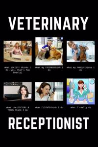 Veterinarian Receptionist: Funny Thank You Meme Notebook Gift Idea For Amazing Hard Working Employee - 120 Pages (6" x 9") Hilarious Gag Present