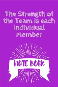 The Strength of the Team is each Individual Member