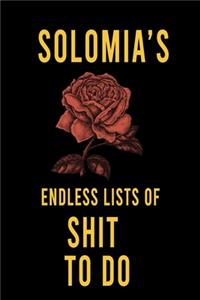 Solomia's Endless Lists of Shit to do