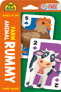 School Zone Farm Animal Rummy Card Game
