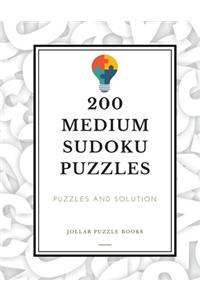 200 Medium Sudoku Puzzles