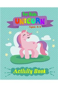 Unicorn Activity Book For Kids Ages 4-8