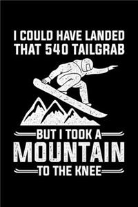 I Could Have Landed That 540 Tailgrab But I Took A Mountain To The Knee