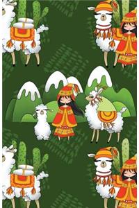 Bullet Journaling Notebook Mountain Alpaca Llamas