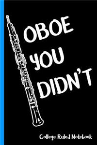 Oboe You Didn't