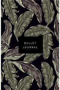 Bullet Journal: Modern Floral Design in Black - Notebook with 160 Dot Grid Pages