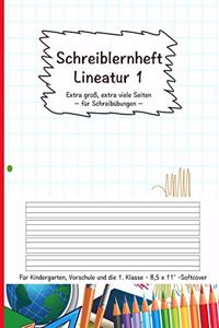 Schreiblernheft Lineatur 1