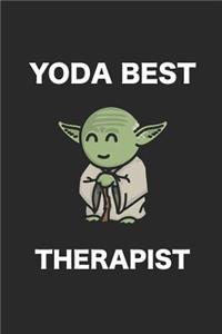 Yoda Best Therapist: 6x9 Notebook, Ruled, Funny Therapist Gifts, Blank Lined Journal, Diary, Planner