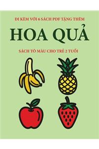 Sách tô màu cho trẻ 2 tuổi (Hoa quả)