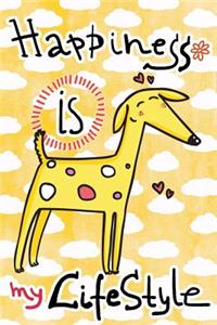 Bullet Journal Notebook for Dog Lovers, Happiness Is My Lifestyle Yellow Dog 5