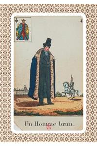 Carnet Ligné Cartomancie, Homme Brun, 18e Siècle