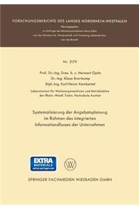 Systematisierung der Angebotsplanung im Rahmen des integrierten Informationsflusses der Unternehmen
